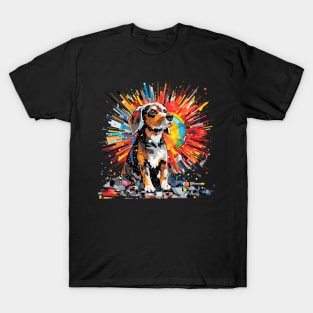 Dog Pet World Animal Lover Furry Friend Abstract T-Shirt